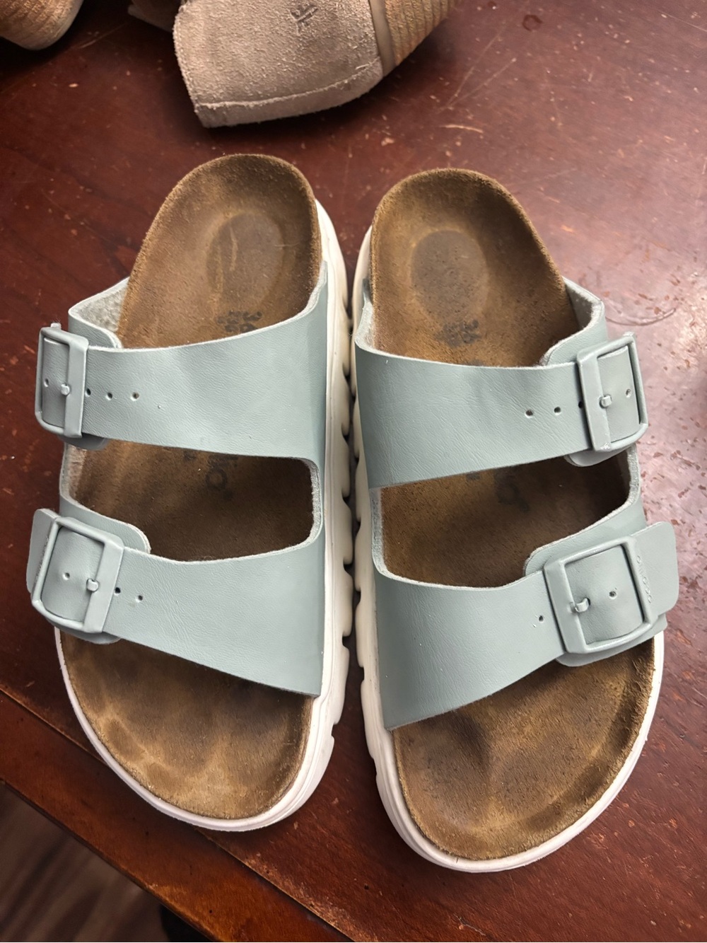 Papillio by Birkenstock size 36 blue gray slip in sandal luxury - Picture 3 of 7
